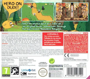 Adventure Time - Nameless Oukoku no Sannin no Princess (Japan) box cover back